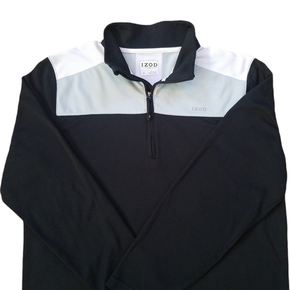 Izod Men's Lightweight Colorblock Pullover Quarter Zip Sz. M - Picture 2 of 11